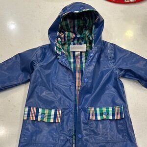 The Beaufort Bonnet Company Blue Raincoat with Plaid Accents